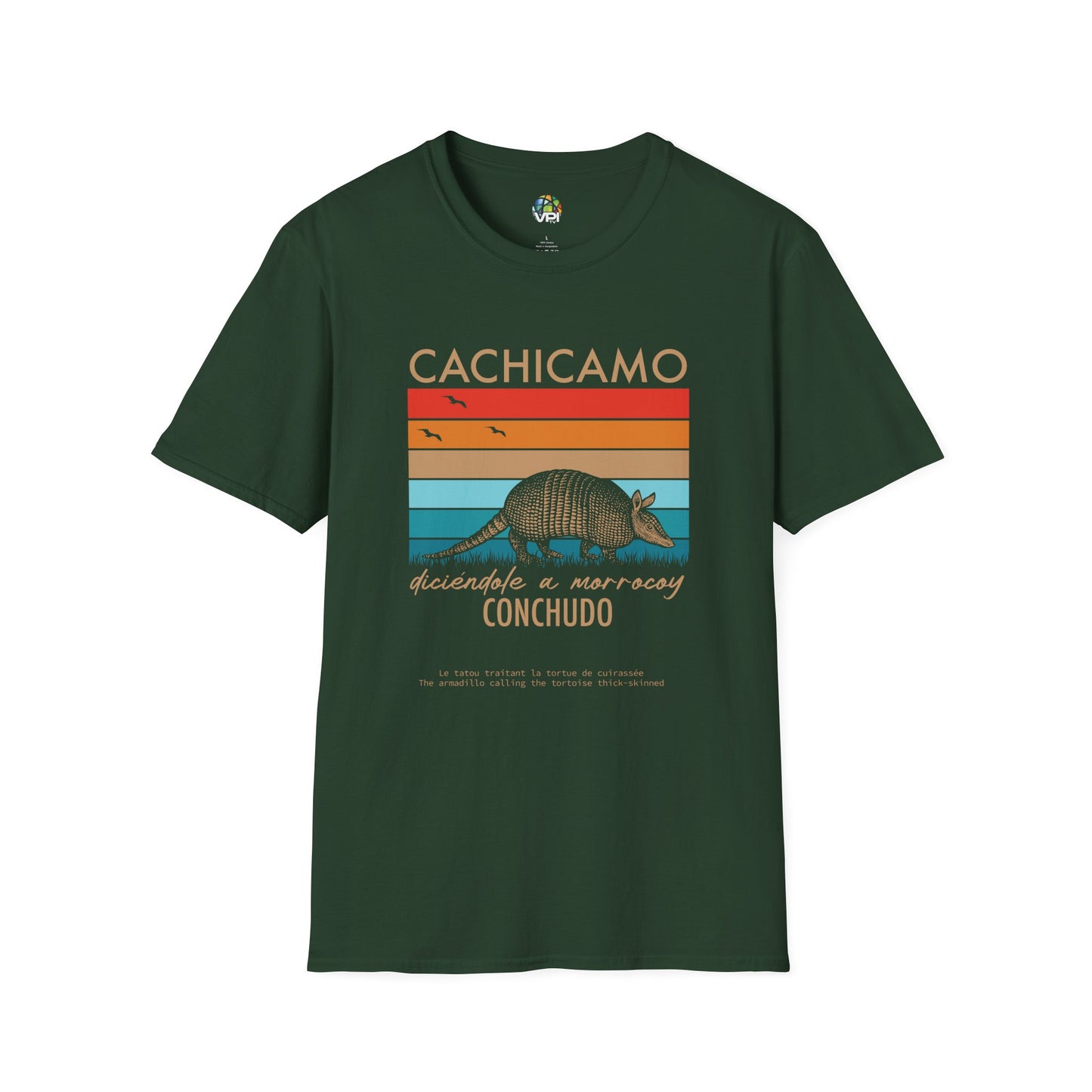 CACHICAMO DICIÉNDOLE A MORROCOY 🐢 CONCHUDO - Camiseta Vintage Unisex Softstyle