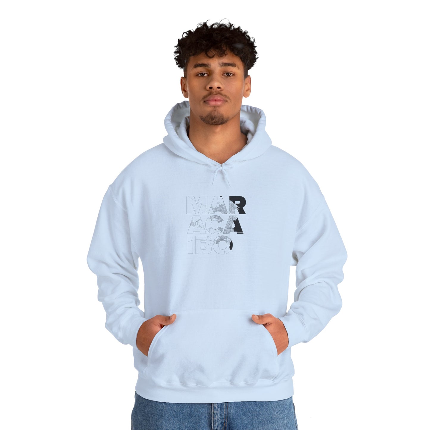 MARACAIBO TYPO Heavy Blend™ - Sudadera con Capucha - Diseño Gráfico Minimalista