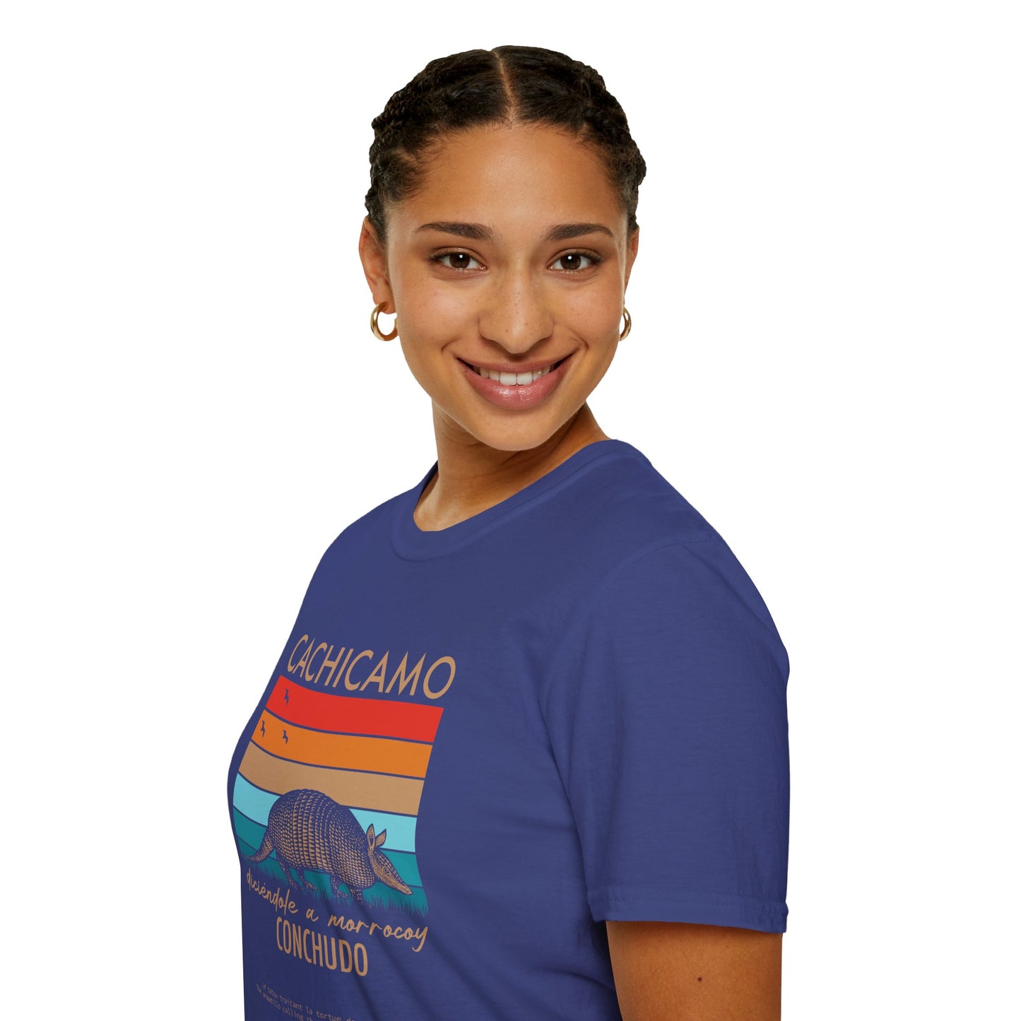 CACHICAMO DICIÉNDOLE A MORROCOY 🐢 CONCHUDO - Camiseta Vintage Unisex Softstyle