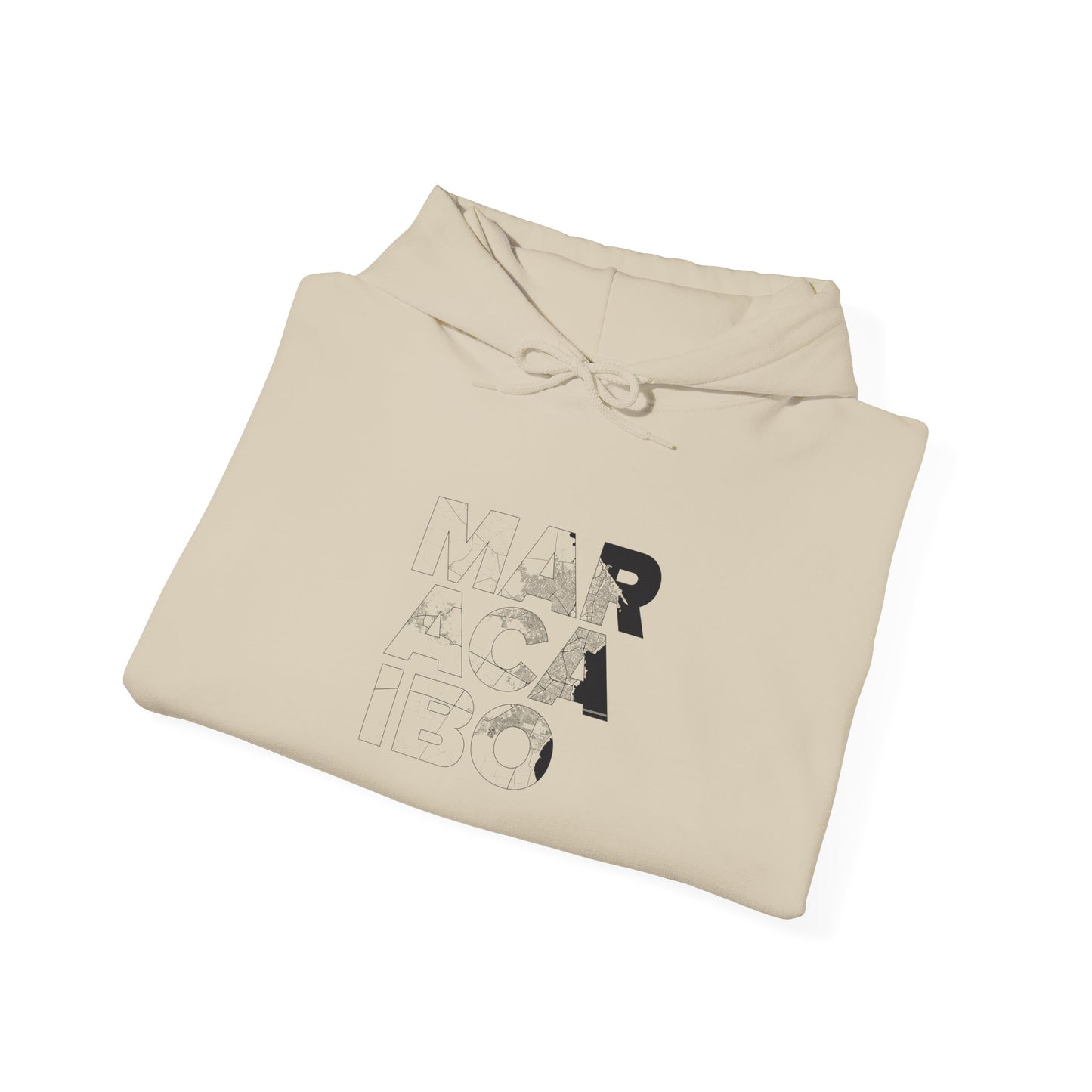 MARACAIBO TYPO Heavy Blend™ - Sudadera con Capucha - Diseño Gráfico Minimalista