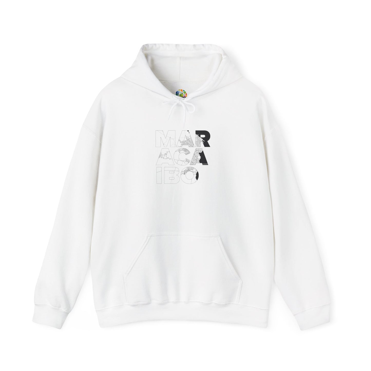 MARACAIBO TYPO Heavy Blend™ - Sudadera con Capucha - Diseño Gráfico Minimalista