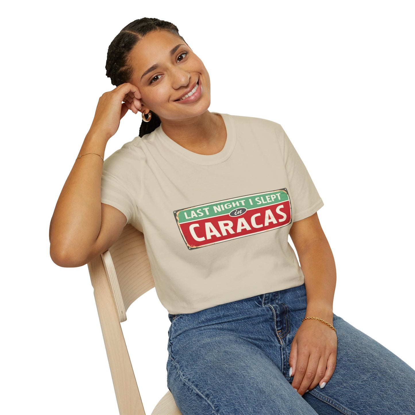LAST NIGTH I SLEPT IN CARACAS - Unisex Softstyle T-Shirt