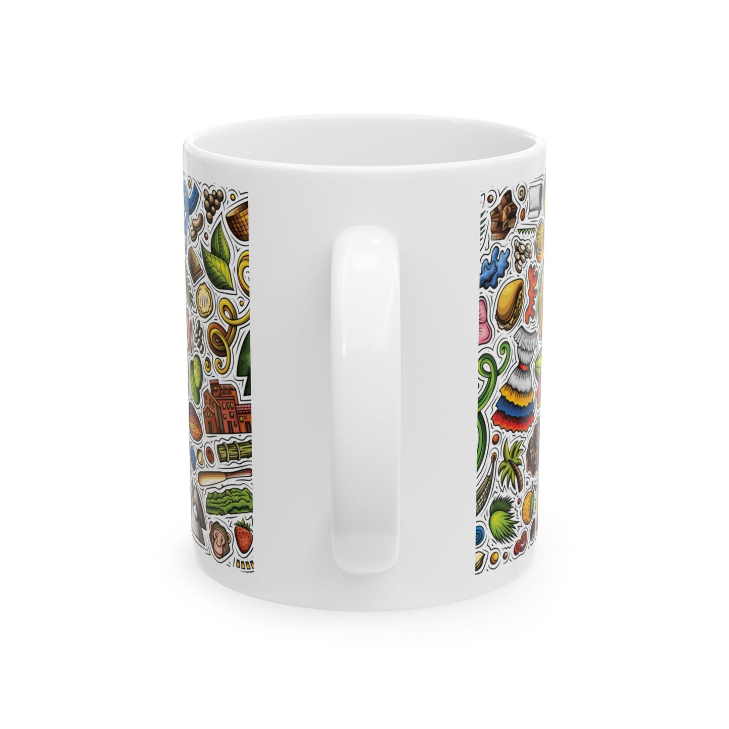Taza de Cerámica VZLA – Colorida y Inspirada en Venezuela, el Regalo Perfecto para Amantes del Café
