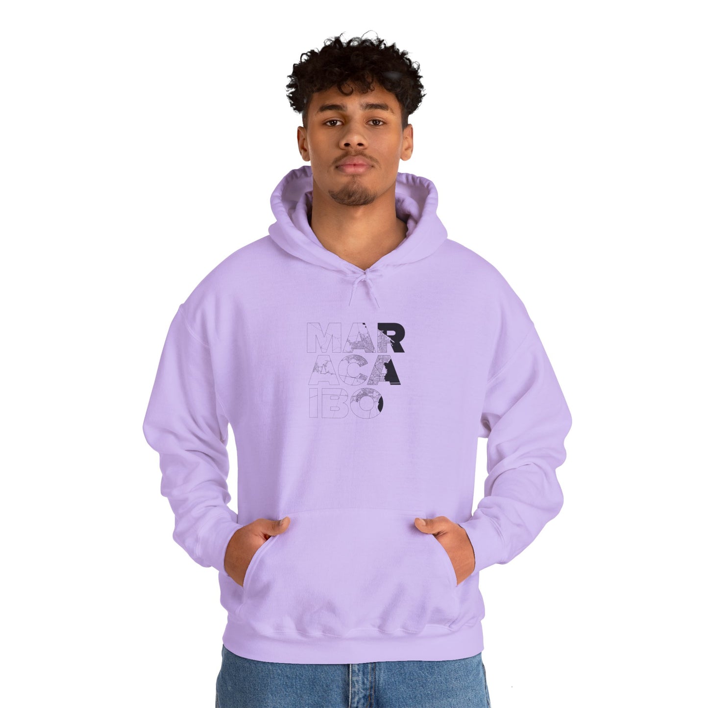 MARACAIBO TYPO Heavy Blend™ - Sudadera con Capucha - Diseño Gráfico Minimalista