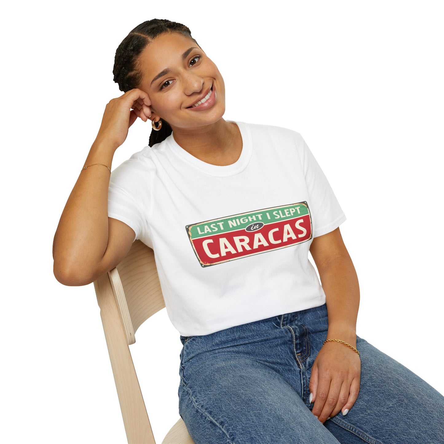 LAST NIGTH I SLEPT IN CARACAS - Unisex Softstyle T-Shirt