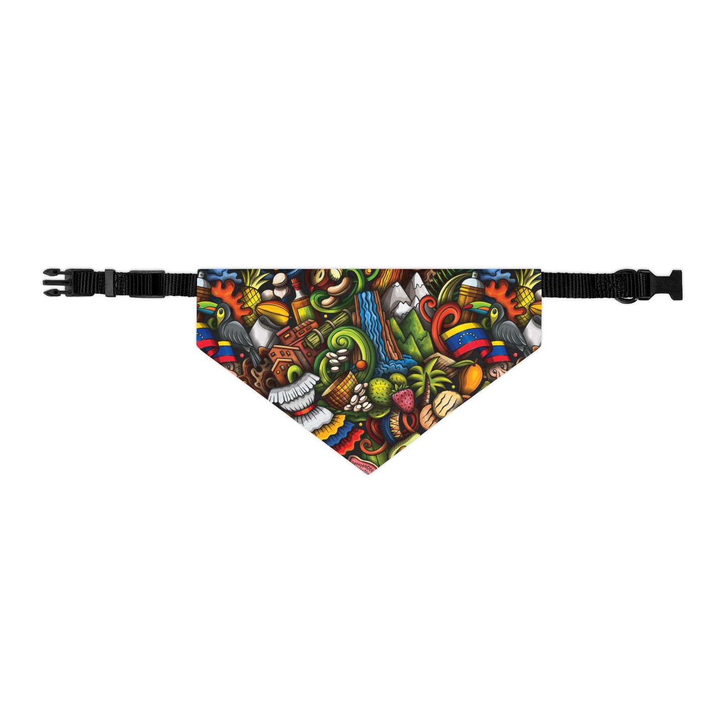 Bandana con Collar para Mascotas – Diseño Colorido y Alegre, Inspirado en Venezuela 🇻🇪🐶