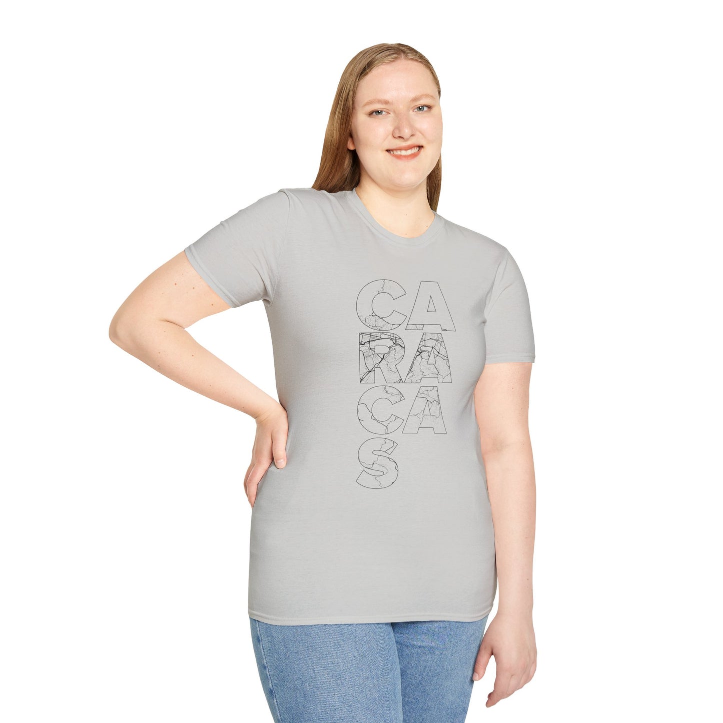 MAPA CARACAS TYPO Unisex T-Shirt - Contemporary Casual Wear