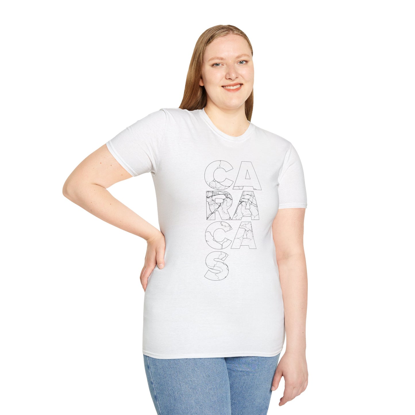 MAPA CARACAS TYPO Unisex T-Shirt - Contemporary Casual Wear