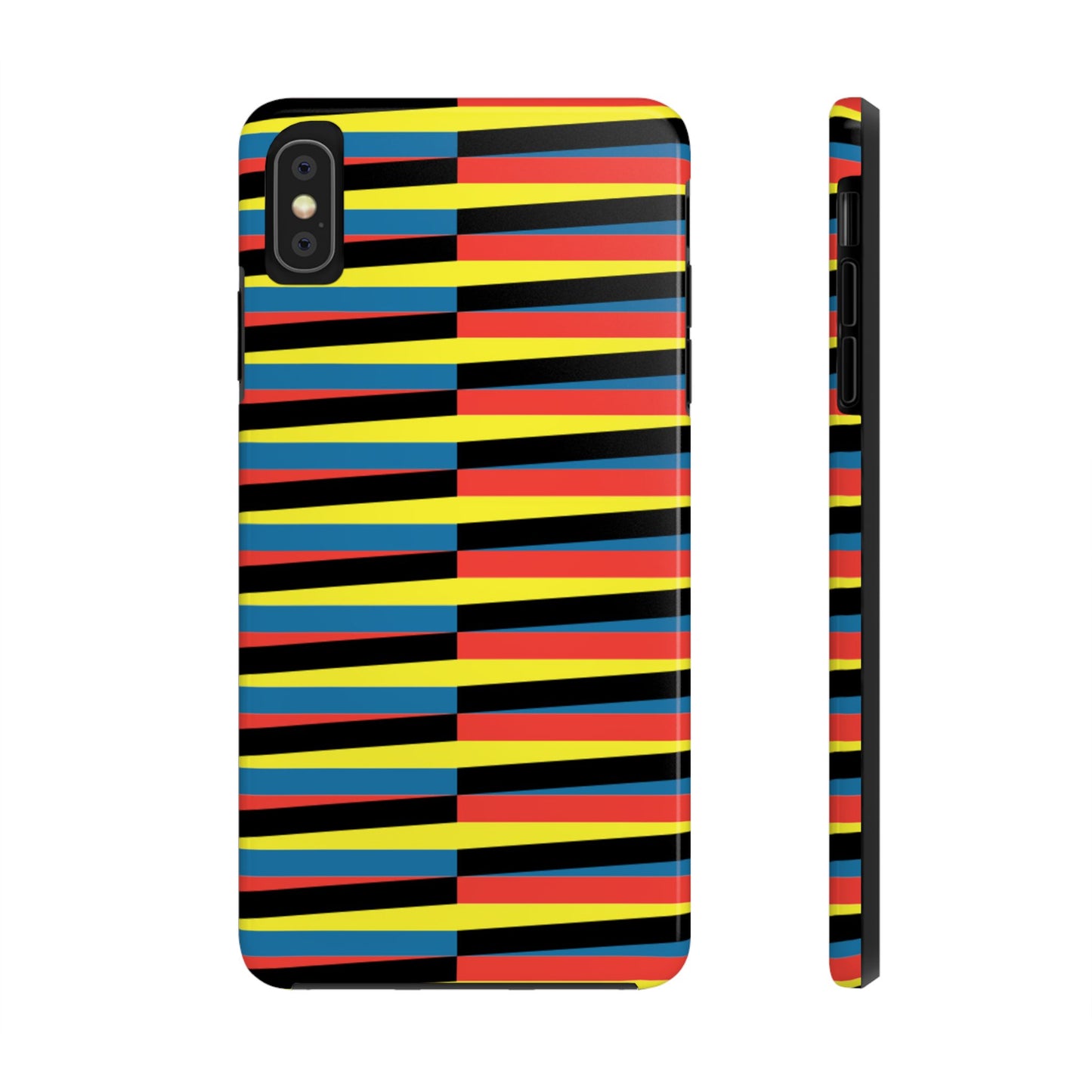 Funda Resistente para Teléfono con Rayas Vibrantes - Diseño Colorido para Máxima Protección