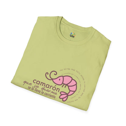 Camiseta Unisex Softstyle con Frase Divertida "Camarón que se duerme"