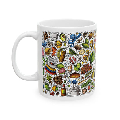 Taza de Cerámica VZLA – Colorida y Inspirada en Venezuela, el Regalo Perfecto para Amantes del Café