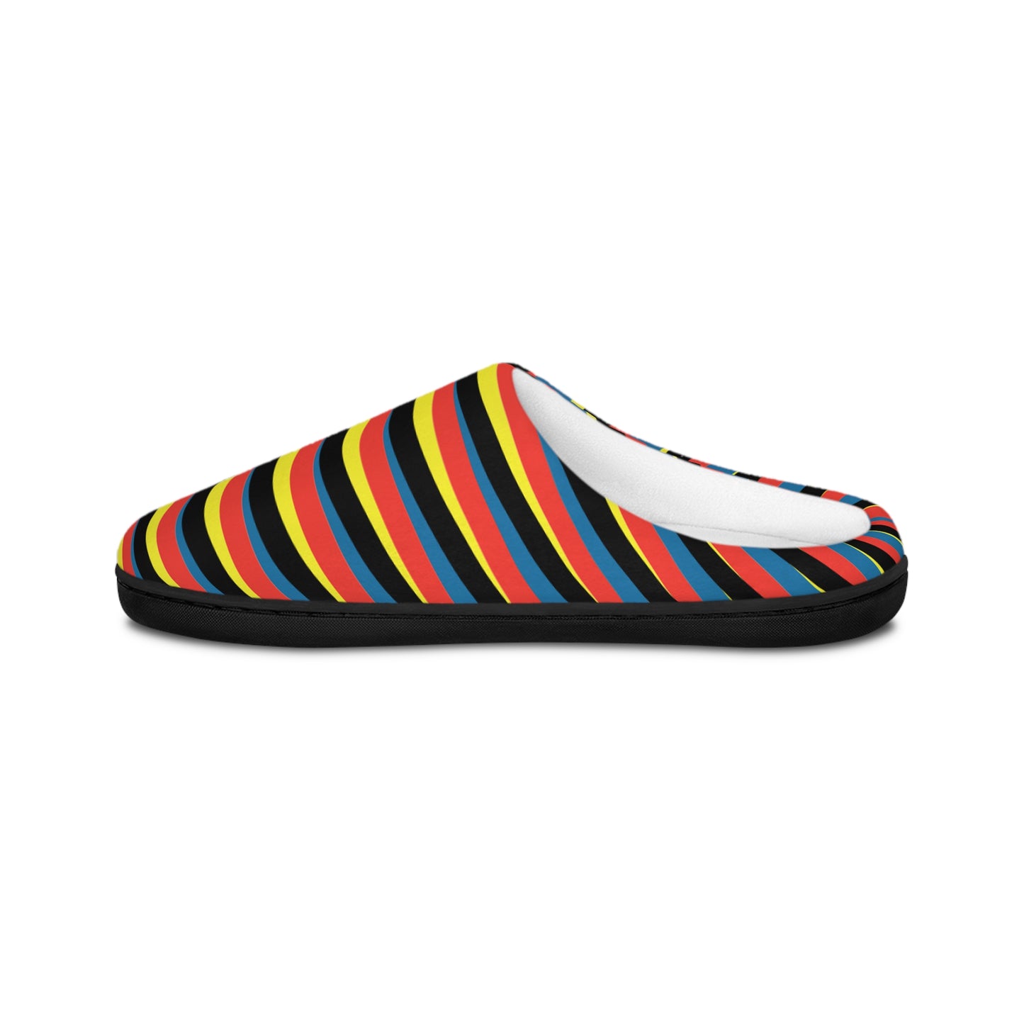 Colorful Stripe Men's Indoor Slippers – Cozy Home Footwear