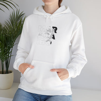 MARACAIBO TYPO Heavy Blend™ Hooded Sweatshirt - Minimalist Graphic Design