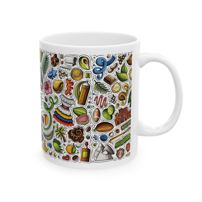 Taza de Cerámica VZLA – Colorida y Inspirada en Venezuela, el Regalo Perfecto para Amantes del Café