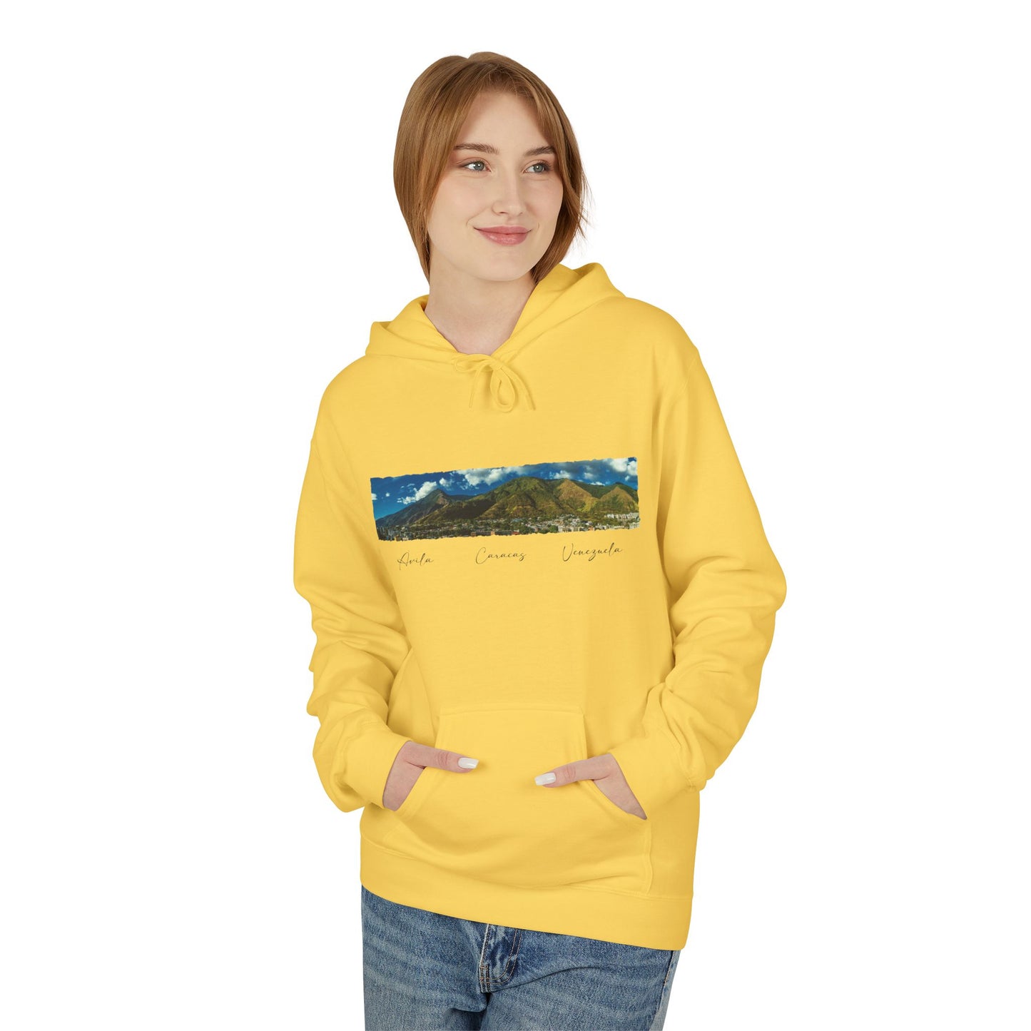 Sudadera Unisex con Vista Panorámica del Ávila y Caracas – Comodidad y Estilo para Amantes de Caracas