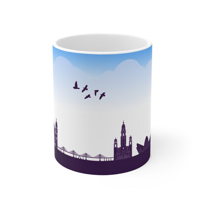 Tazas de Cerámica Elegant Skyline – 11oz & 15oz – Con los Iconos Arquitectónicos de las Ciudades de Venezuela