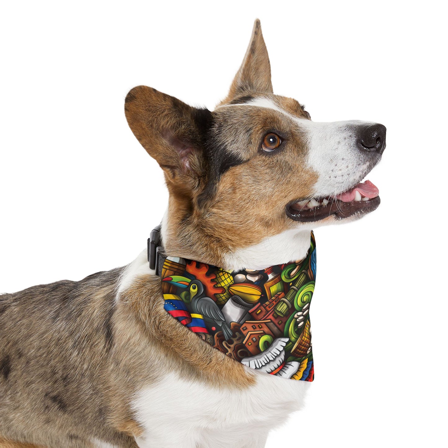 Bandana con Collar para Mascotas – Diseño Colorido y Alegre, Inspirado en Venezuela 🇻🇪🐶