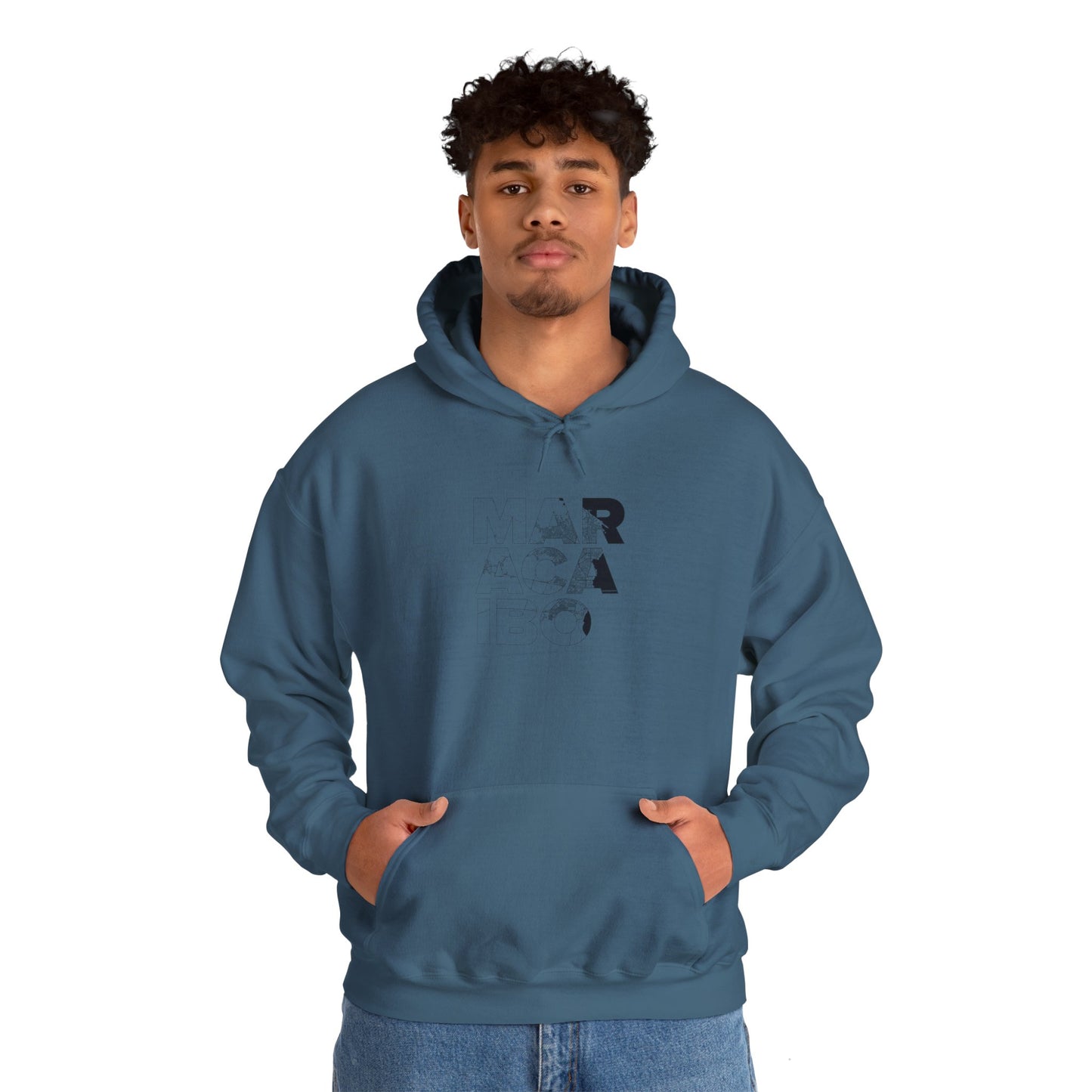 MARACAIBO TYPO Heavy Blend™ Hooded Sweatshirt - Minimalist Graphic Design