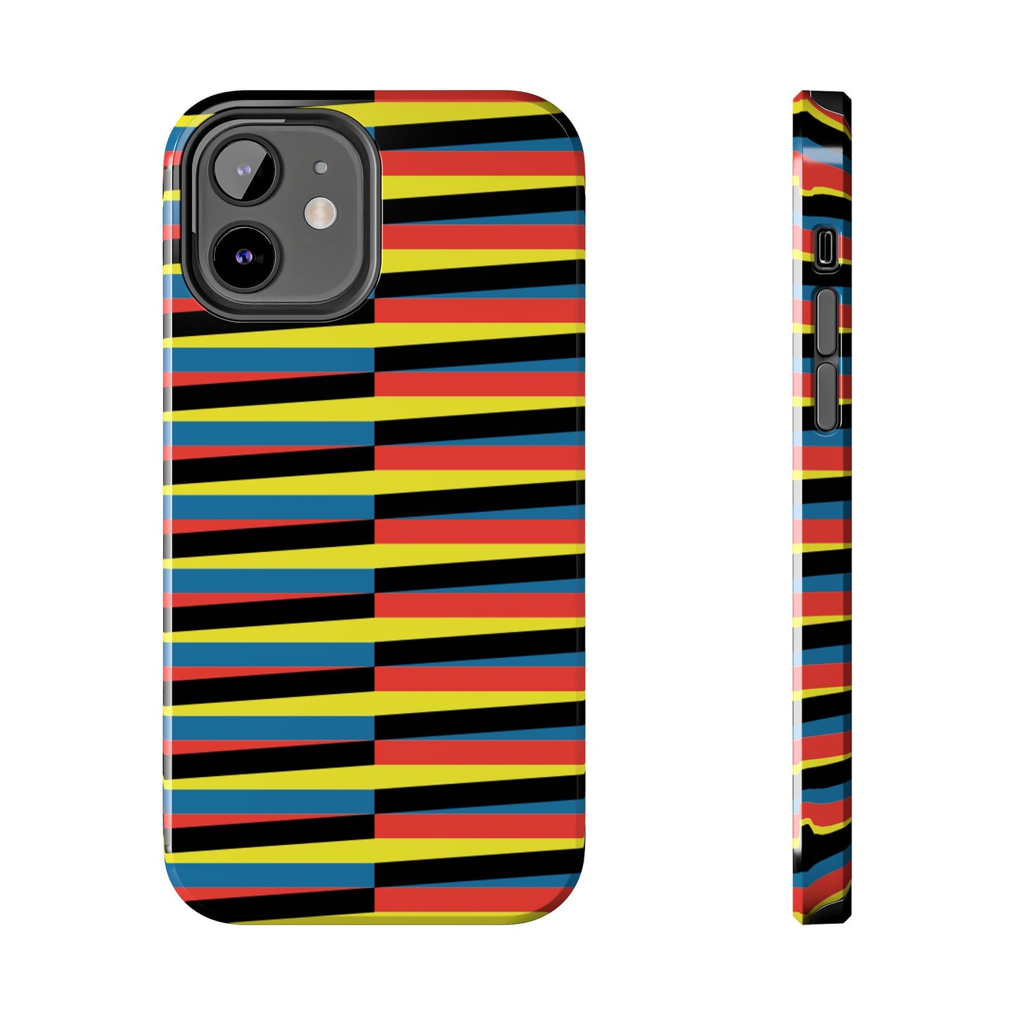 Funda Resistente para Teléfono con Rayas Vibrantes - Diseño Colorido para Máxima Protección