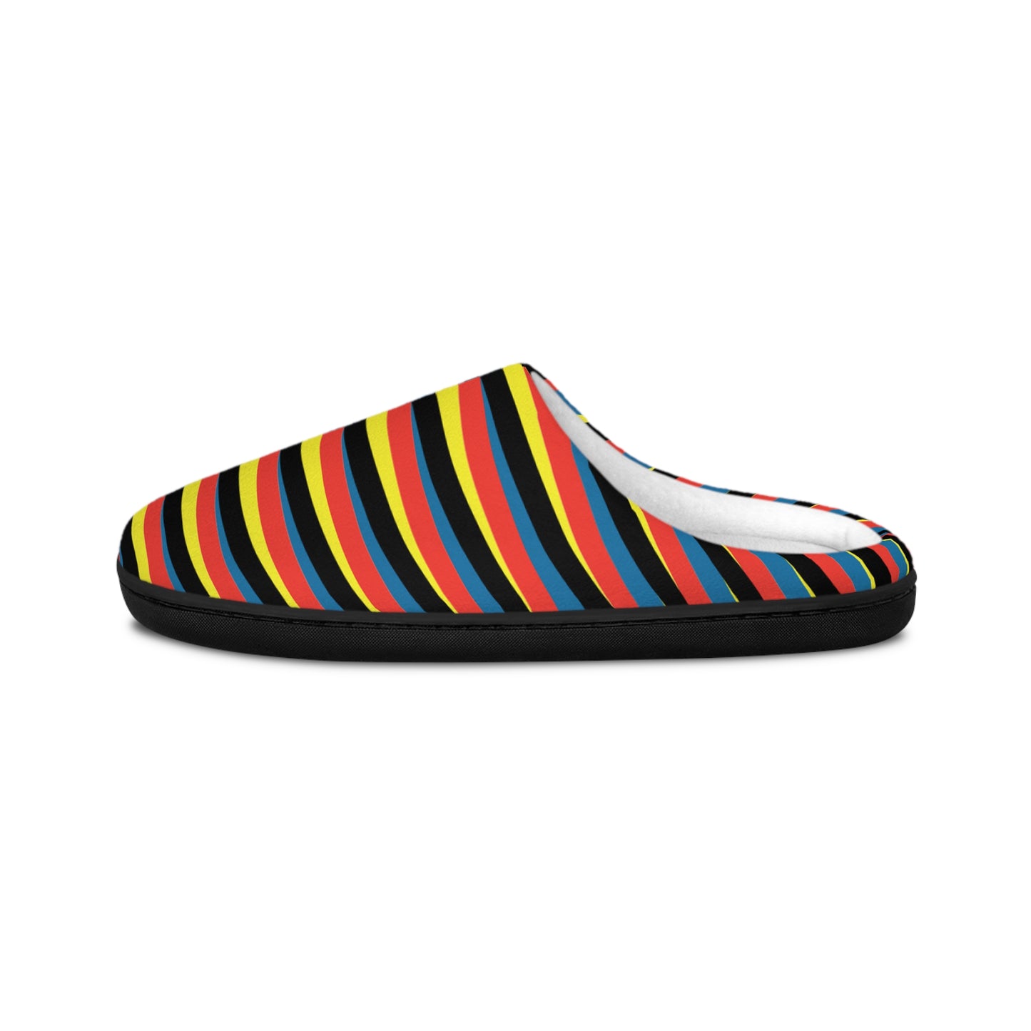 Colorful Stripe Men's Indoor Slippers – Cozy Home Footwear