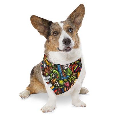 Bandana con Collar para Mascotas – Diseño Colorido y Alegre, Inspirado en Venezuela 🇻🇪🐶