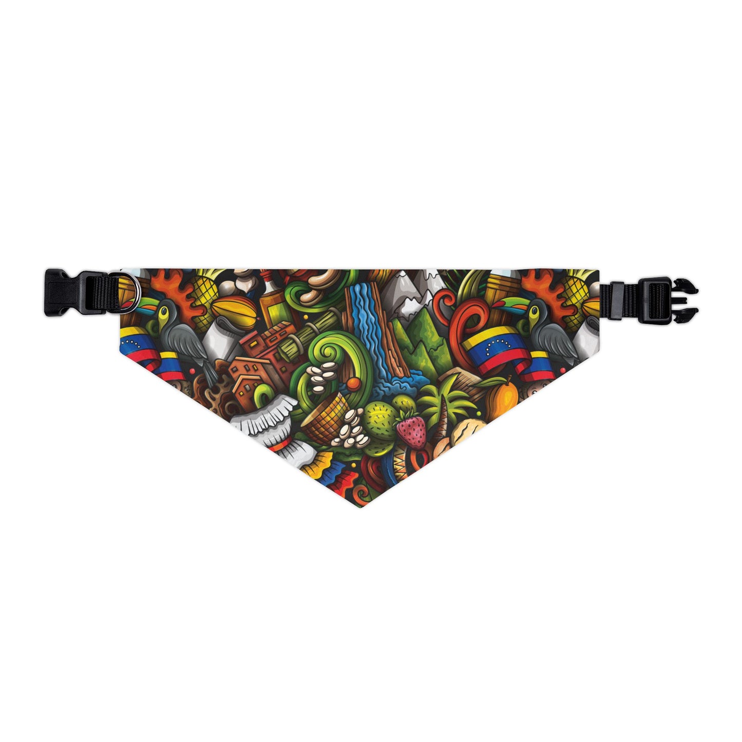 Bandana con Collar para Mascotas – Diseño Colorido y Alegre, Inspirado en Venezuela 🇻🇪🐶