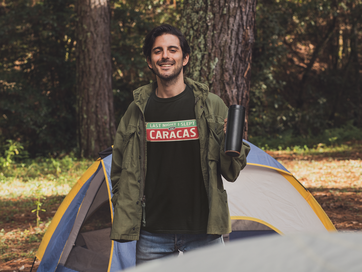 LAST NIGTH I SLEPT IN CARACAS -  Unisex Softstyle T-Shirt