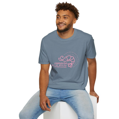 Camiseta Unisex Softstyle con Frase Divertida "Camarón que se duerme"