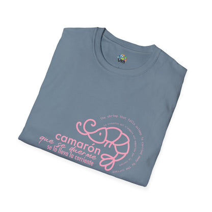 Camiseta Unisex Softstyle con Frase Divertida "Camarón que se duerme"