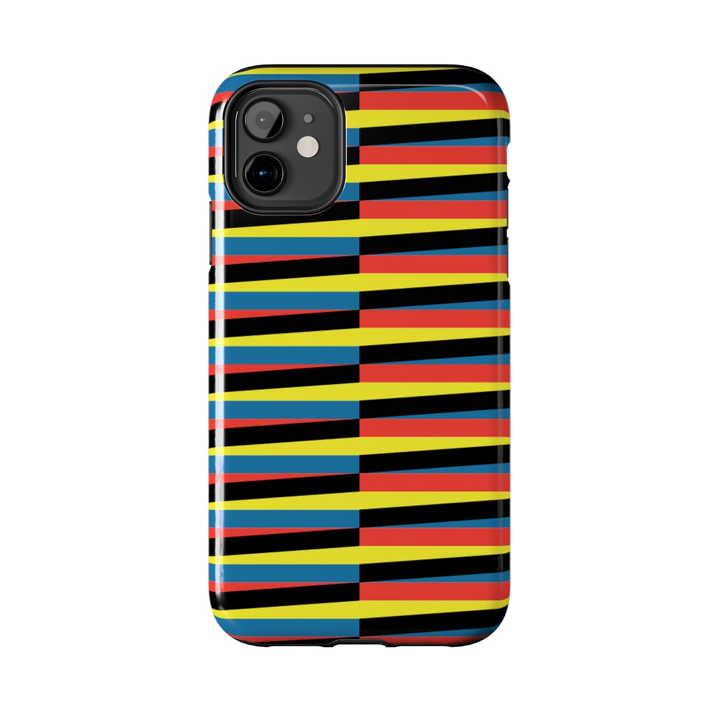 Funda Resistente para Teléfono con Rayas Vibrantes - Diseño Colorido para Máxima Protección