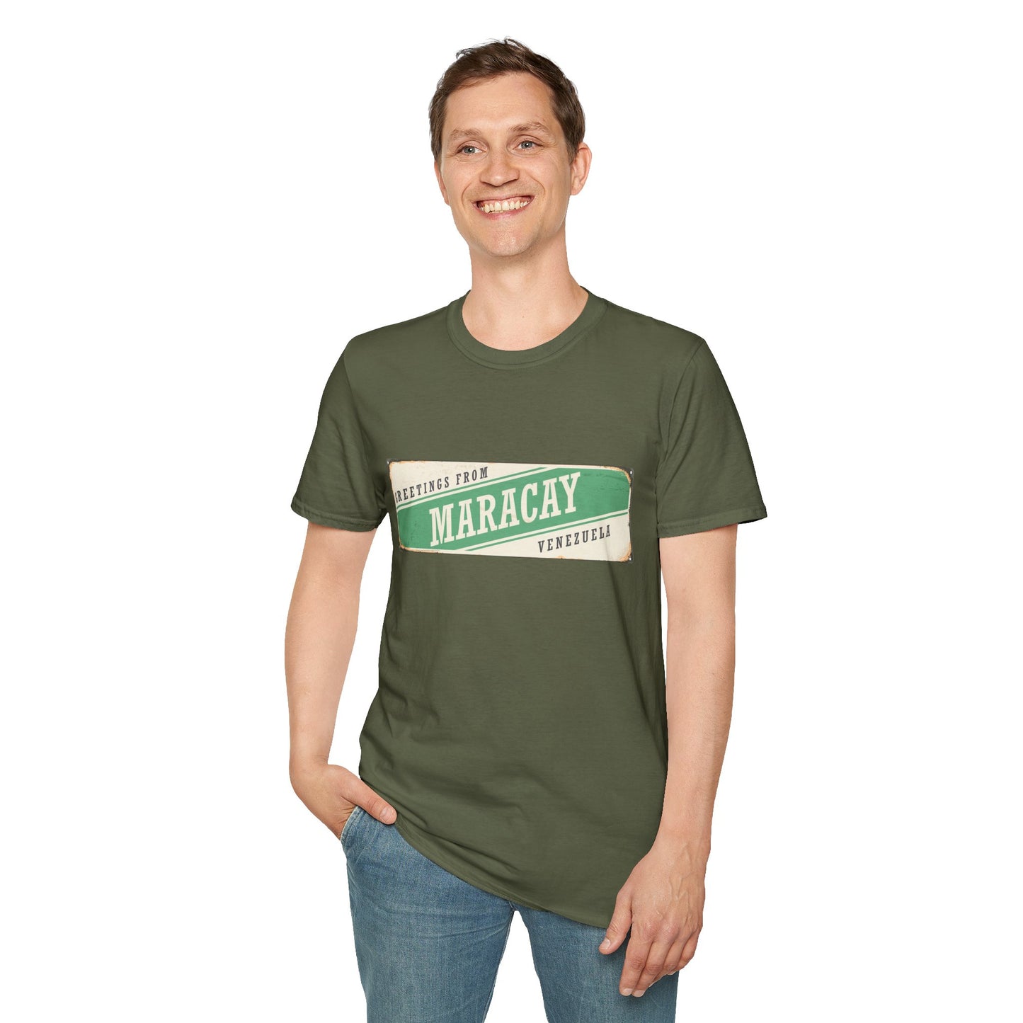 Greetings from Maracay Venezuela Unisex Softstyle T-Shirt