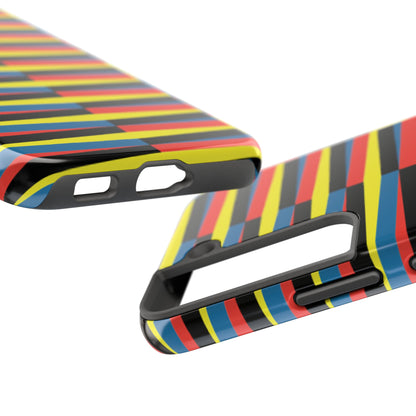 Funda Resistente para Teléfono con Rayas Vibrantes - Diseño Colorido para Máxima Protección