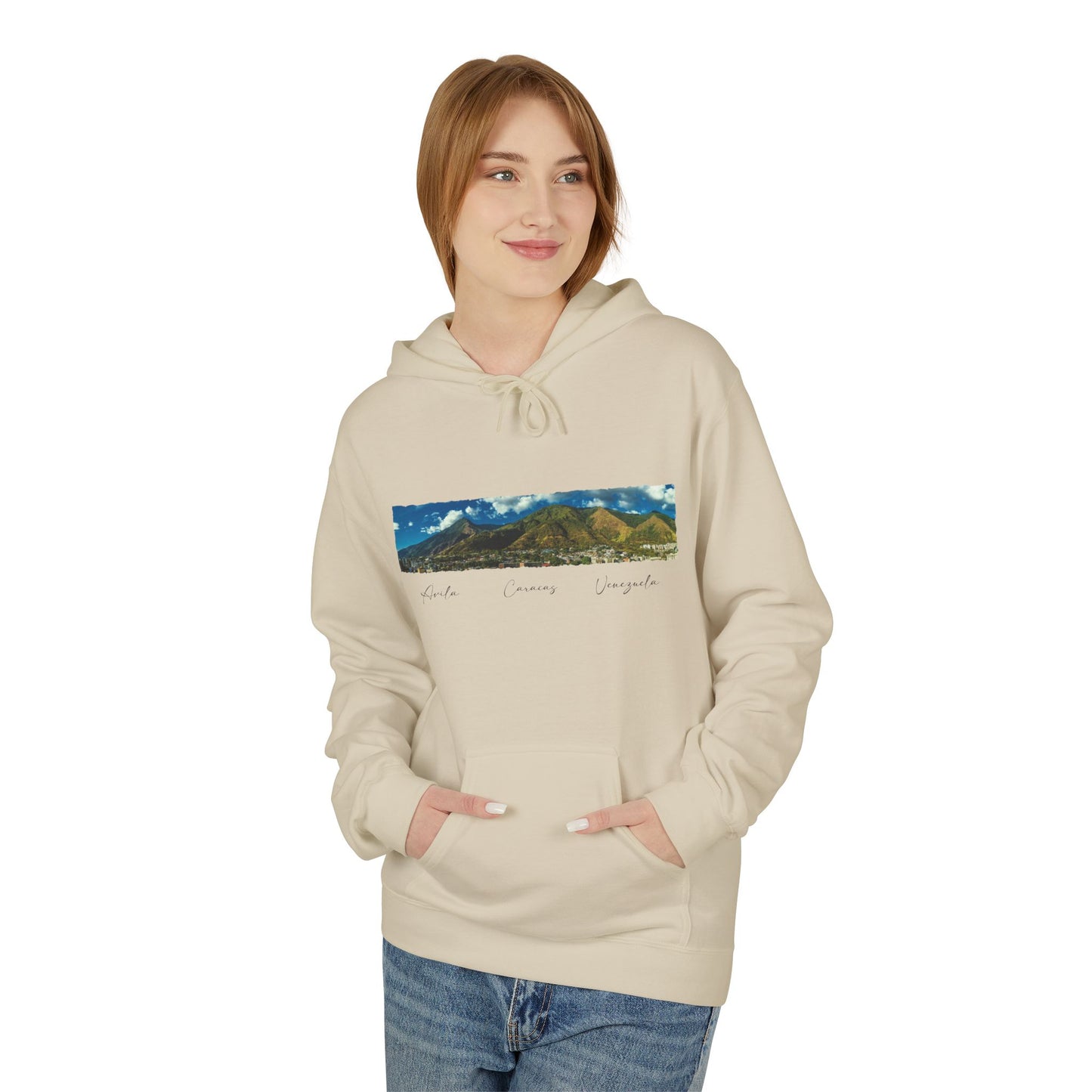 Sudadera Unisex con Vista Panorámica del Ávila y Caracas – Comodidad y Estilo para Amantes de Caracas