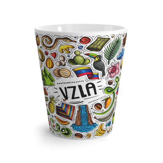 Taza Latte Venezolana Colorida – El Regalo Perfecto para Amantes del Café