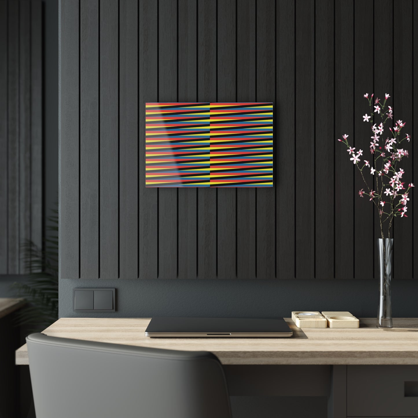 Vibrant Striped Acrylic Prints - Modern Wall Art for Home Décor