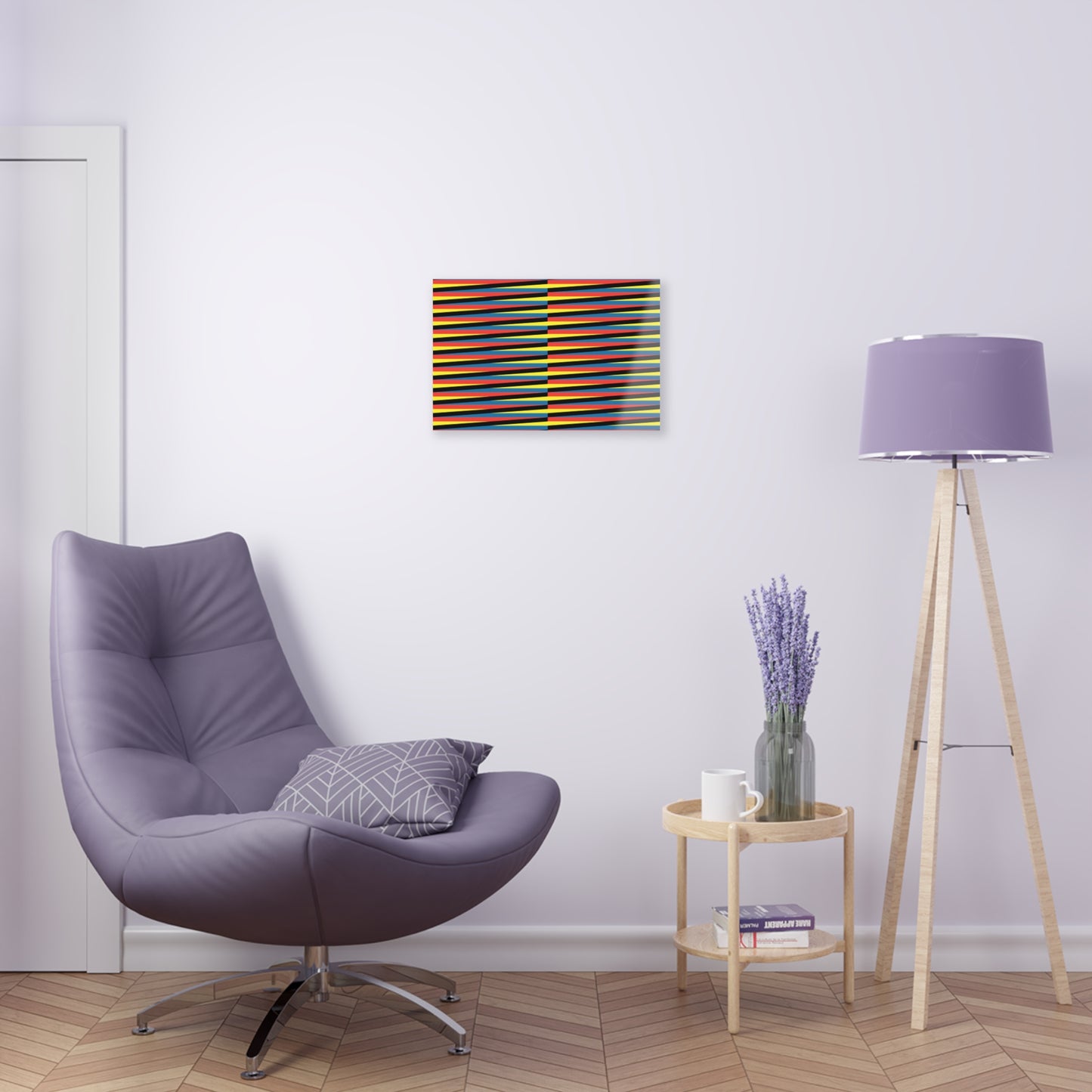 Vibrant Striped Acrylic Prints - Modern Wall Art for Home Décor