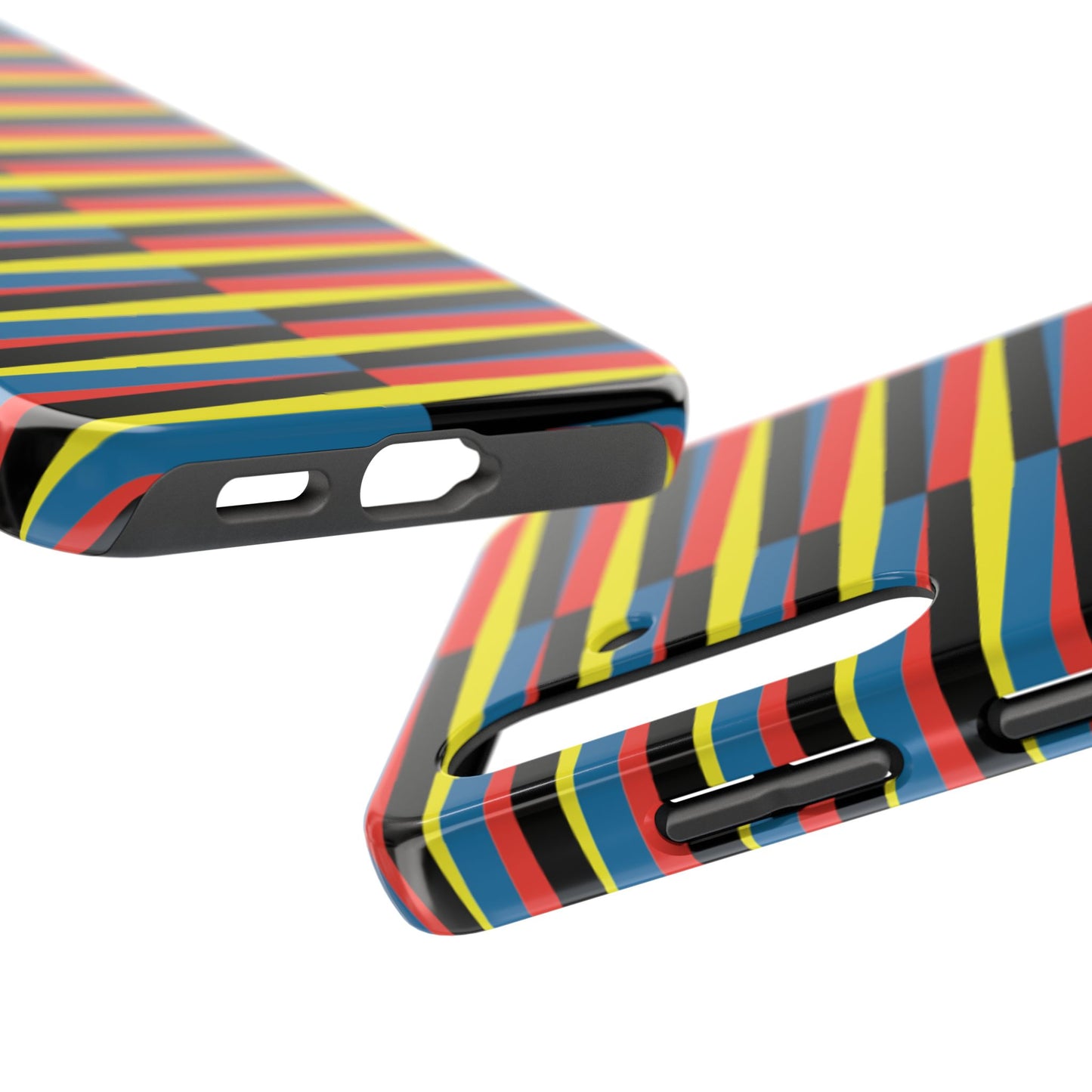 Funda Resistente para Teléfono con Rayas Vibrantes - Diseño Colorido para Máxima Protección