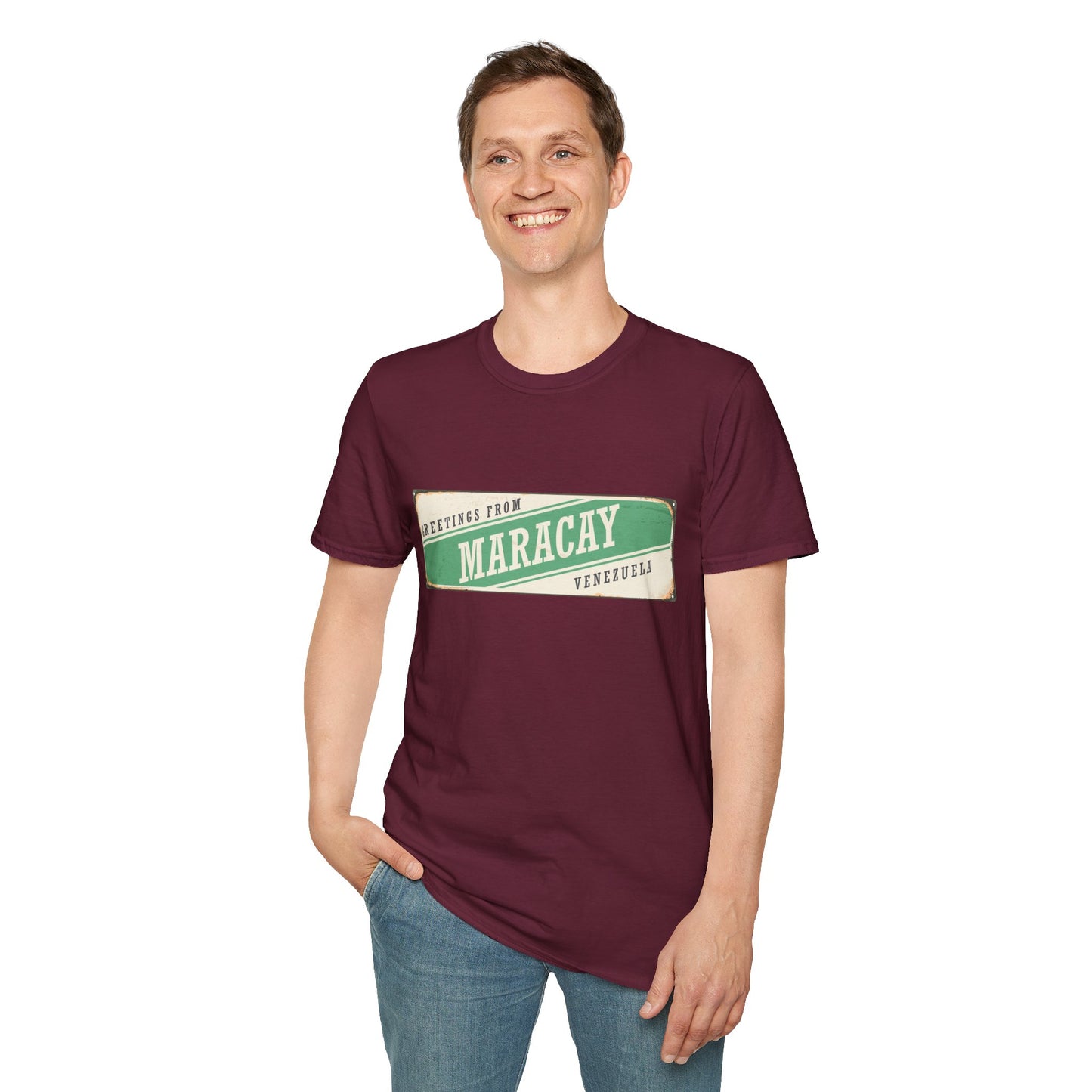 Greetings from Maracay Venezuela Unisex Softstyle T-Shirt