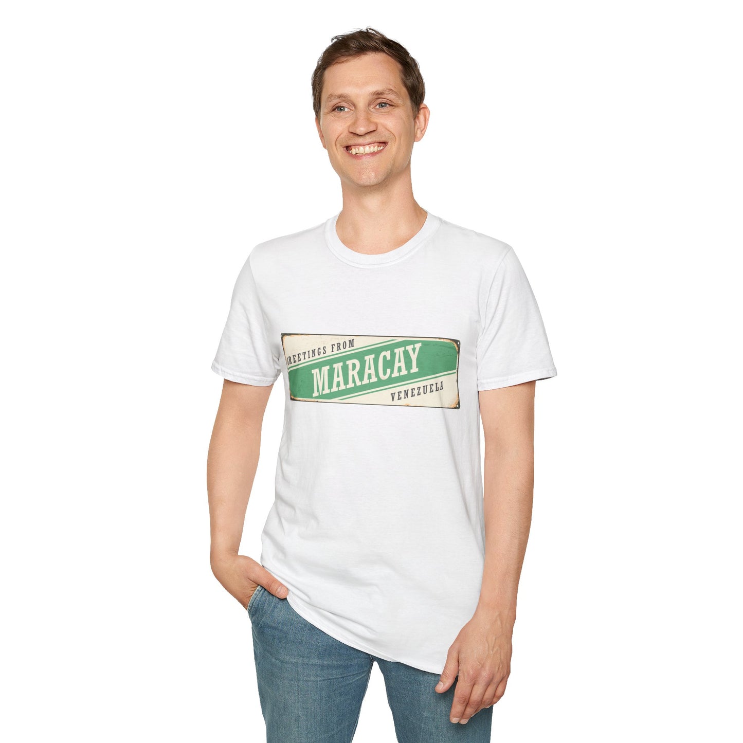 Greetings from Maracay Venezuela Unisex Softstyle T-Shirt