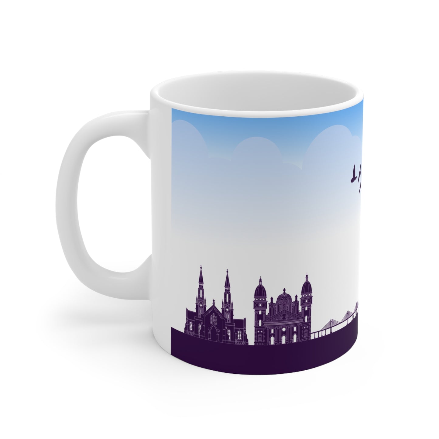 Tazas de Cerámica Elegant Skyline – 11oz & 15oz – Con los Iconos Arquitectónicos de las Ciudades de Venezuela