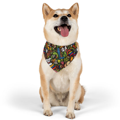 Bandana con Collar para Mascotas – Diseño Colorido y Alegre, Inspirado en Venezuela 🇻🇪🐶