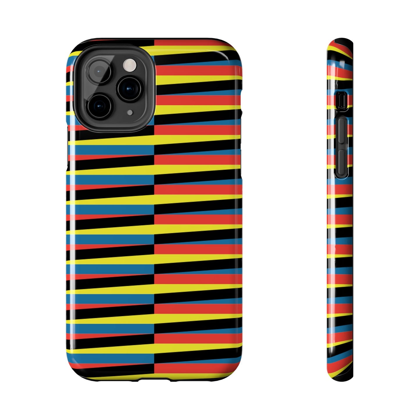 Funda Resistente para Teléfono con Rayas Vibrantes - Diseño Colorido para Máxima Protección